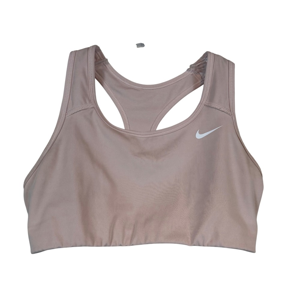 Nike Dri-FIT Racerback Sports Bra Mauve Pink •S• Support Workout Top Yoga Gym
